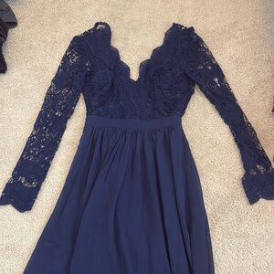 Lulus navy blue gown